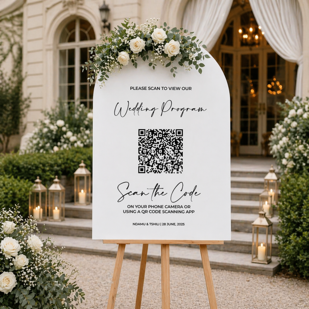 QR Code Wedding Sign