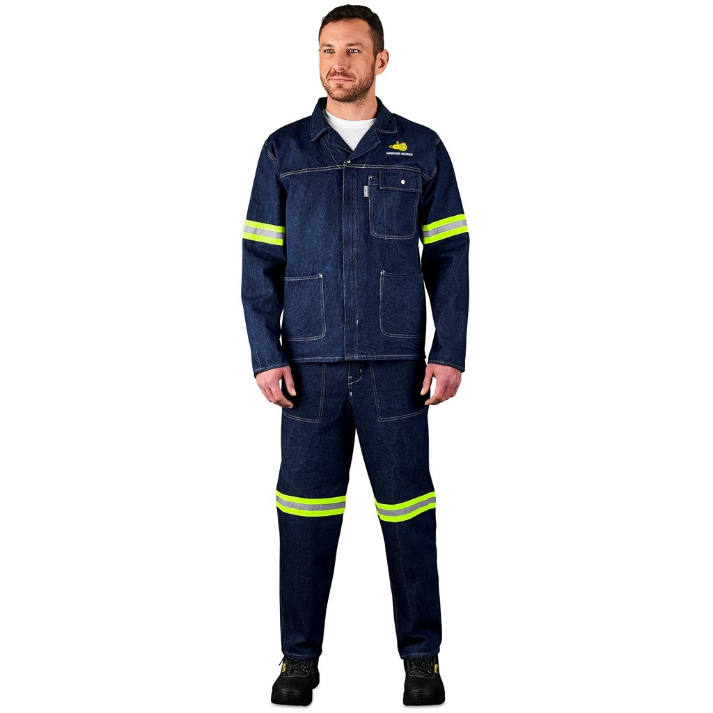 Cast Premium 100% Cotton Denim Jacket - Reflective Arms - Image 2