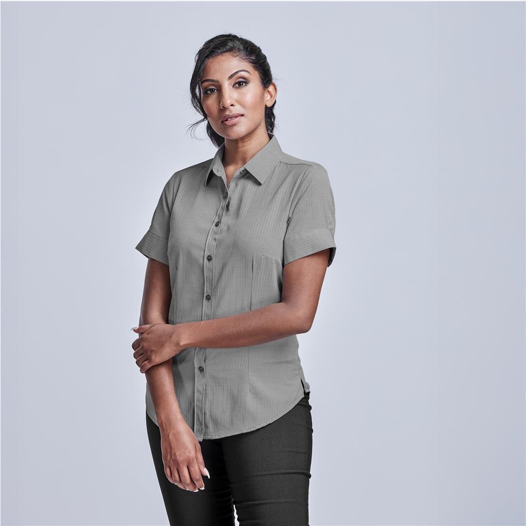 Ladies Short Sleeve Nottingham Shirt - Image 2