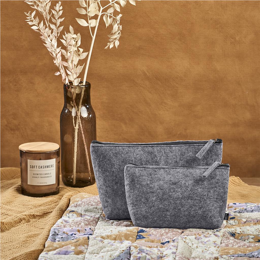 Okiyo Kesho Recycled PET Felt Mini Cosmetic Bag - Image 2