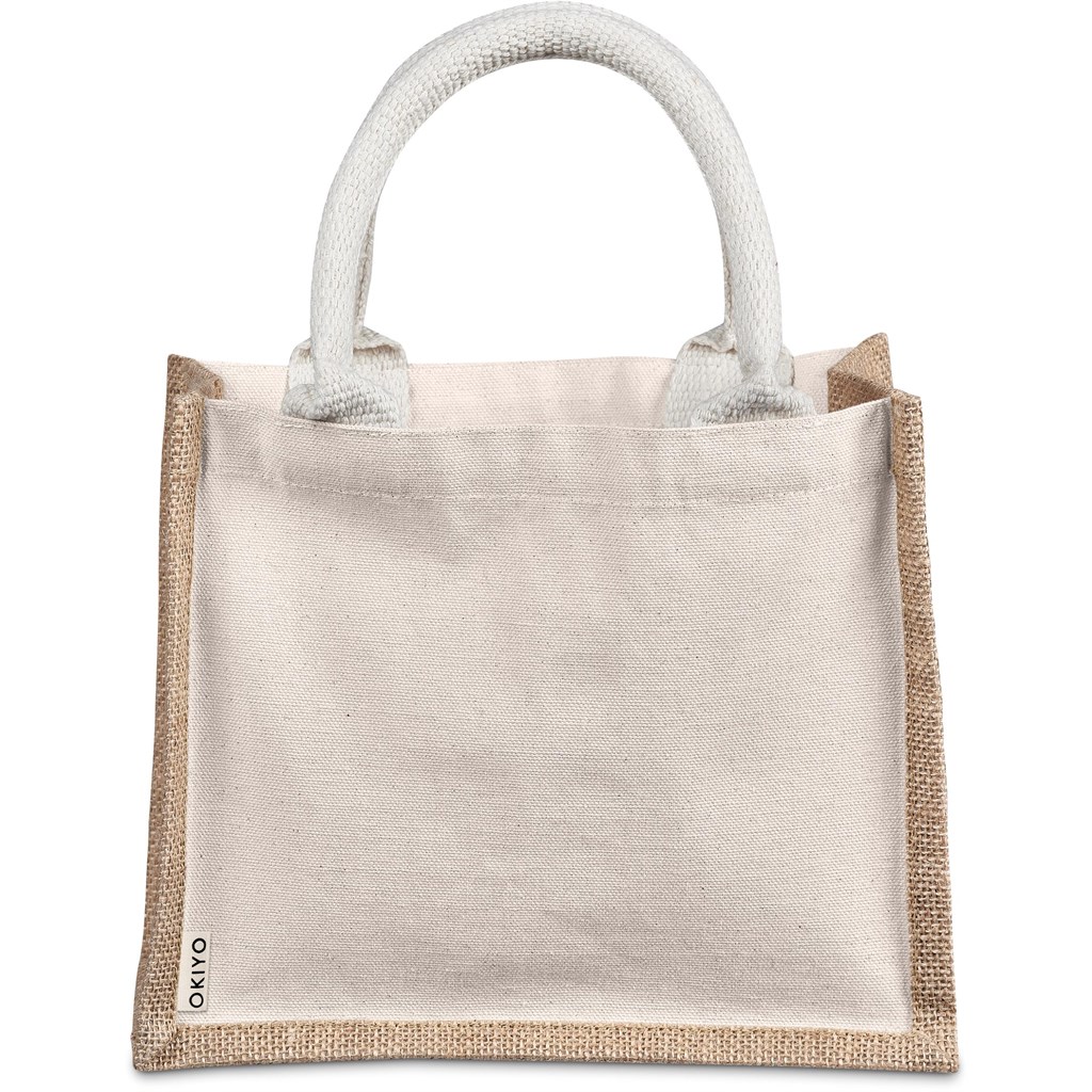 Okiyo Chinsai Mini Jute & Cotton Gift Bag - Image 2