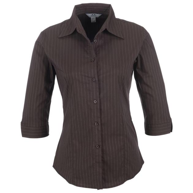 Ladies 3/4 Sleeve Manhattan Striped Shirt
