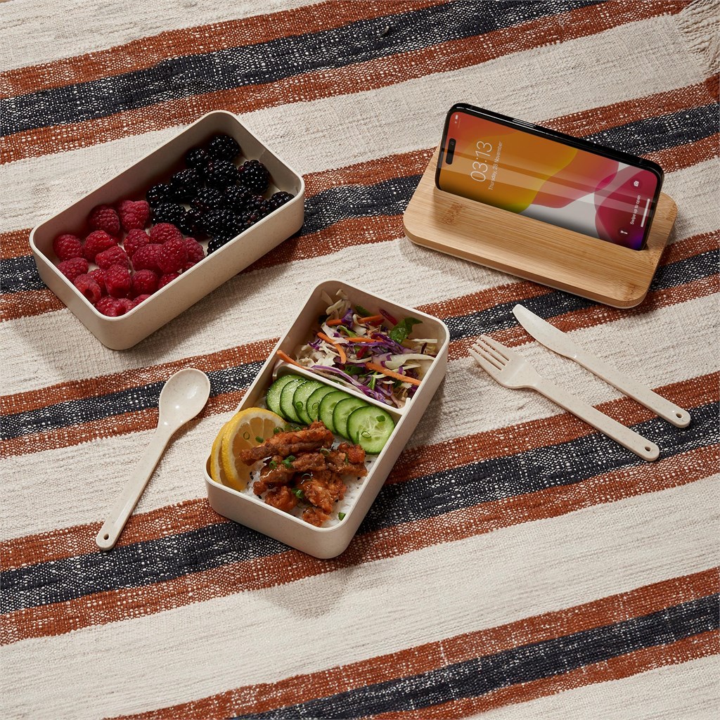 Okiyo Dura Wheat Straw & Bamboo Lunch Box Set - Image 2