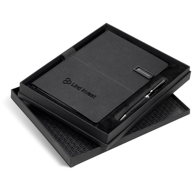 Alex Varga Corinthia Flash Drive Notebook & Pen Set