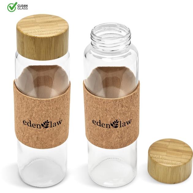 Kooshty Clear Bamboost Glass Water Bottle