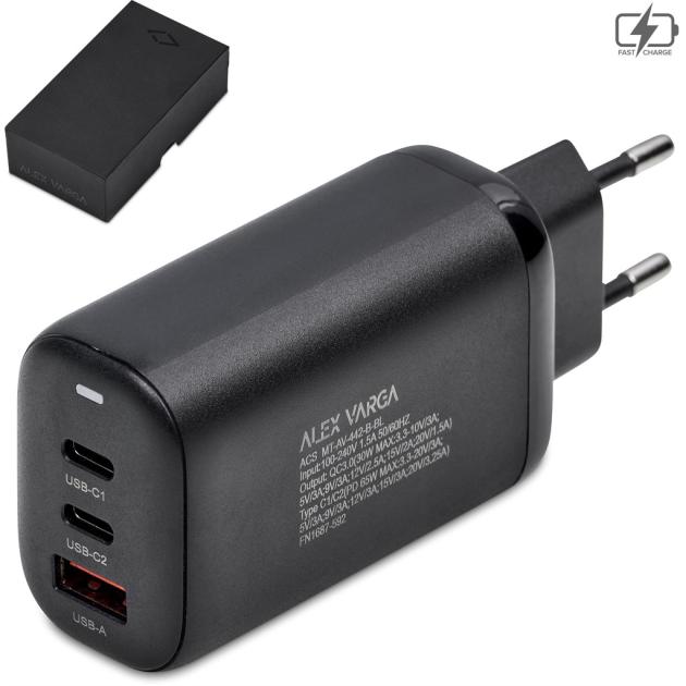 Alex Varga Alfonta Quick Charge 3.0 & Power Delivery 65W Wall Charger