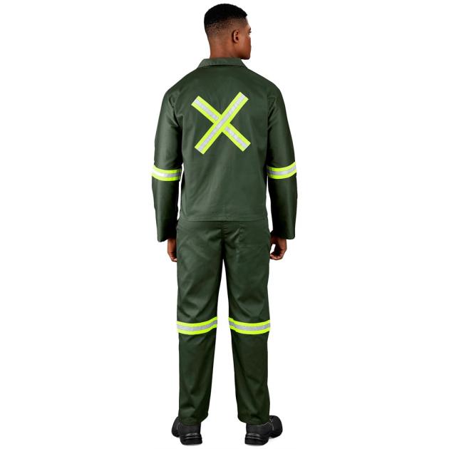 Acid Resistant Polycotton Conti Suit - Reflective Arm, Legs & Back