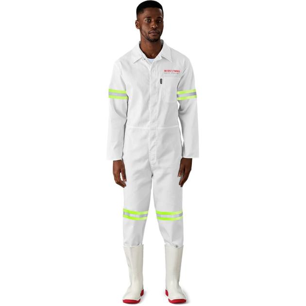 Safety Polycotton Boiler Suit - Reflective Arms & Legs