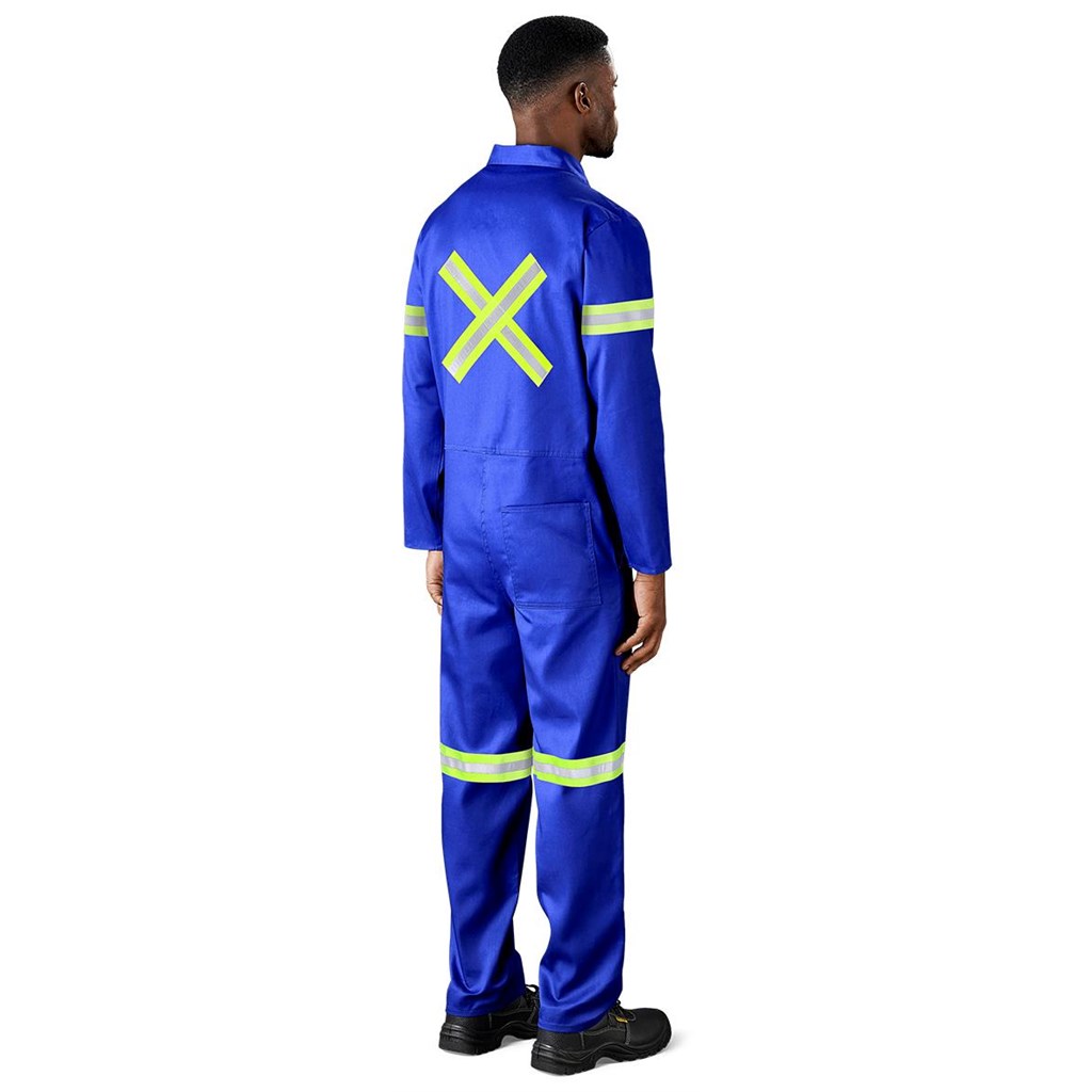 Safety Polycotton Boiler Suit - Reflective Arms Legs & Back