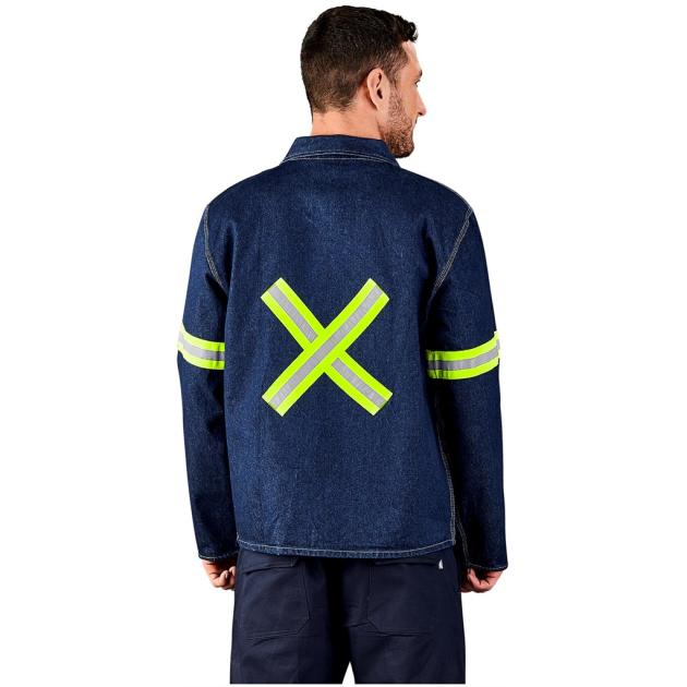 Cast Premium 100% Cotton Denim Jacket - Reflective Arms & Back