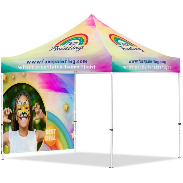 Coated Steel Sublimated Gazebo 3m x 3m - 1 Full