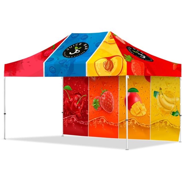 Coated Steel Sublimated Gazebo 4.5m x 3m 1 Long Full