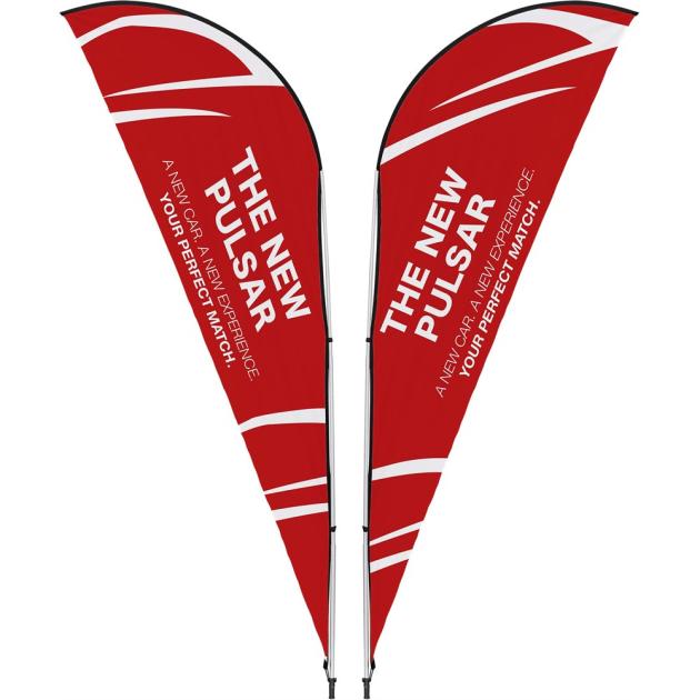 Legend 2M Sublimated Sharkfin Double-Sided Flying Banner