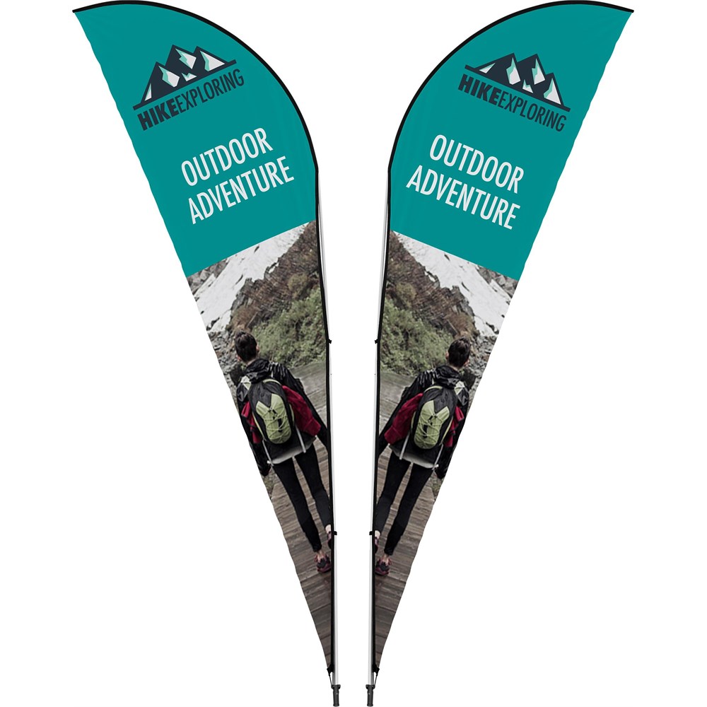 Legend 4M Sublimated Sharkfin Double-Sided Flying Banner