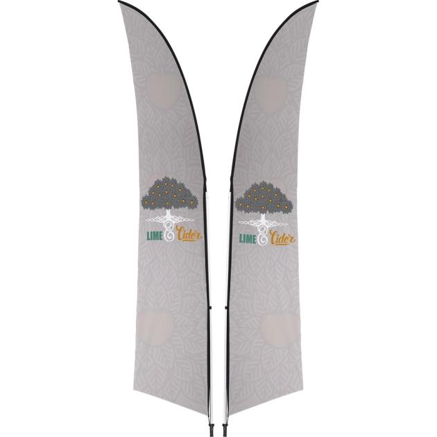 Legend 3M Sublimated Arcfin Double-Sided Flying Banner