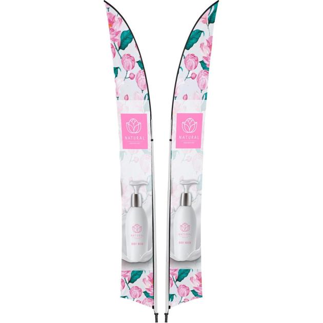 Legend 4M Sublimated Arcfin Double-Sided Flying Banner