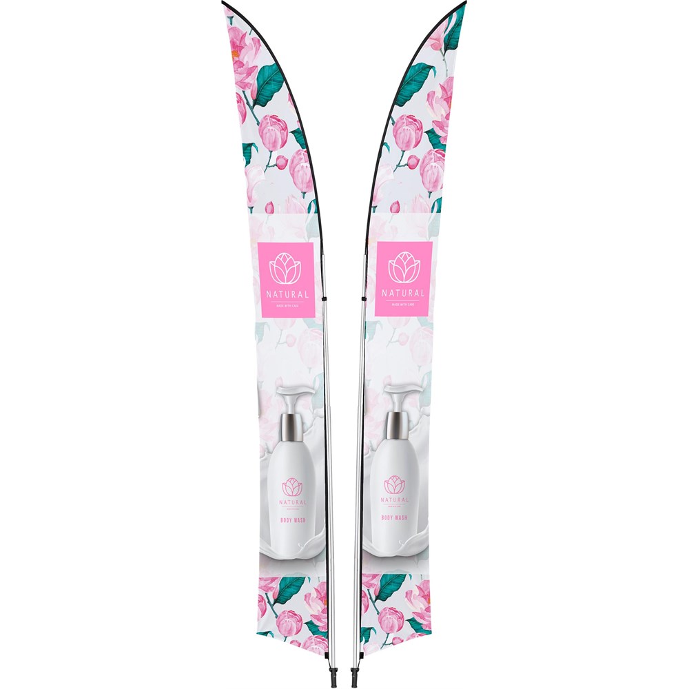 Legend 4M Sublimated Arcfin Double-Sided Flying Banner