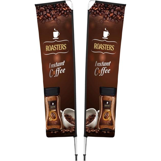 Legend 3M Sublimated Telescopic Double-Sided Flying Banner
