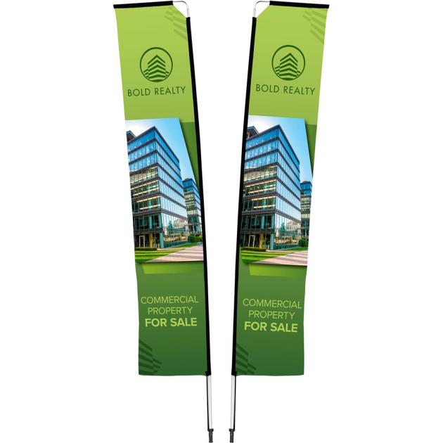 Legend 4M Sublimated Telescopic Double-Sided Flying Banner