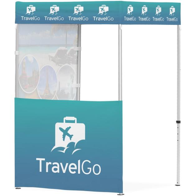 Ovation Sublimated Gazebo 1.5m X 1.5m - 1 Half-Wall Skin - 1 Full