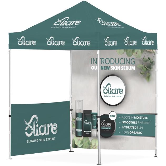 Ovation Sublimated Gazebo 2m X 2m - 1 Half-Wall Skin - 1 Full