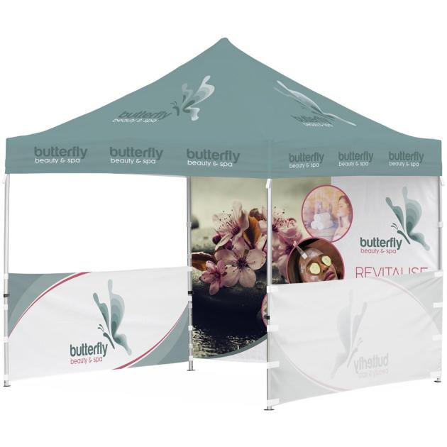 Ovation Sublimated Gazebo 3m X 3m - 2 Half-Wall Skins - 1 Full