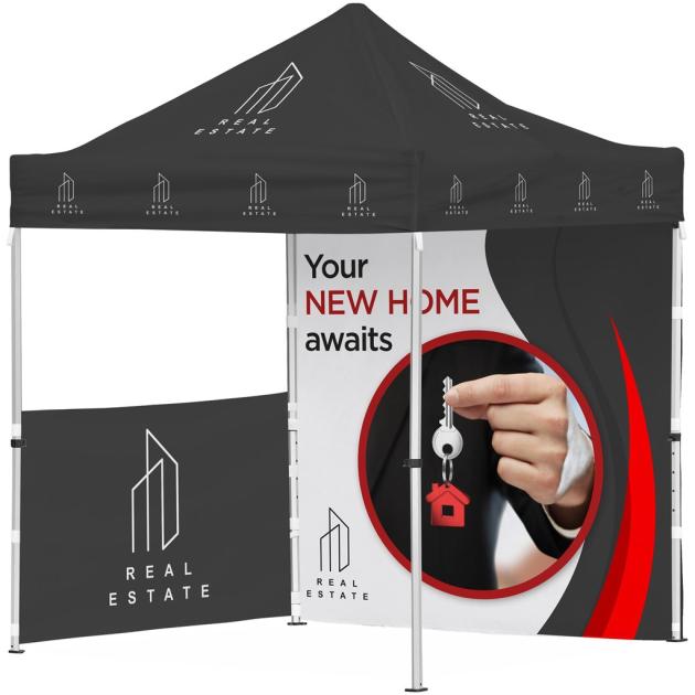 Ovation Sublimated Gazebo 2m X 2m Petite Frame - 1 Half-Wall Skin - 1 Full