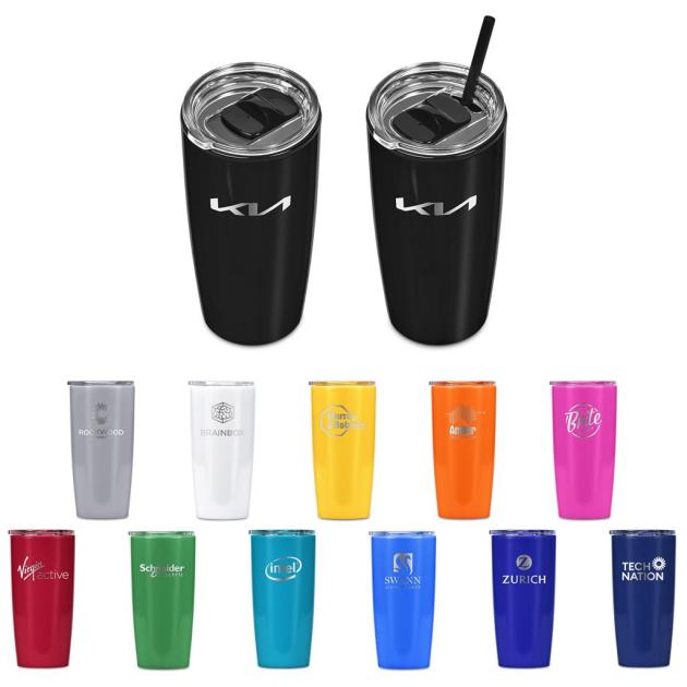 Altitude Daytona Plastic 2-in-1 Double-Wall Tumbler & Straw