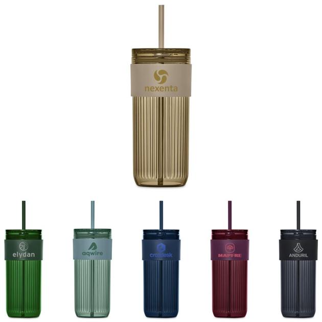 Serendipio Mayfair Plastic Tumbler & Straw