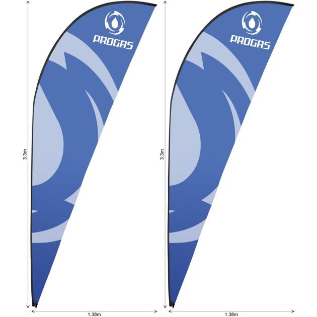 Legend 3m Sublimated Sharkfin Flying Banner Skin