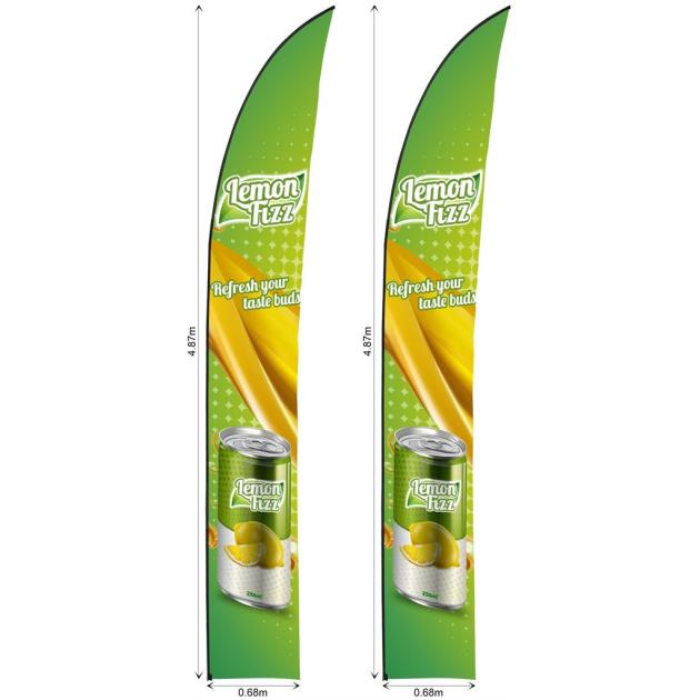 Legend 4m Sublimated Arcfin Flying Banner Skin