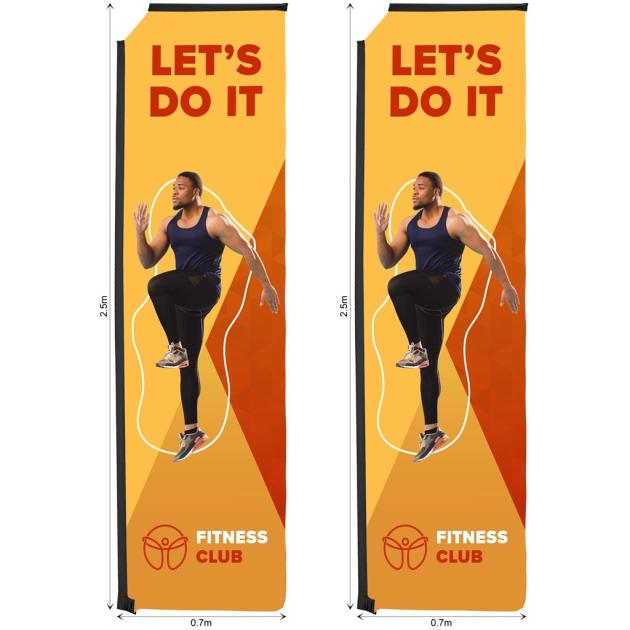 Legend 3m Sublimated Telescopic Flying Banner Skin