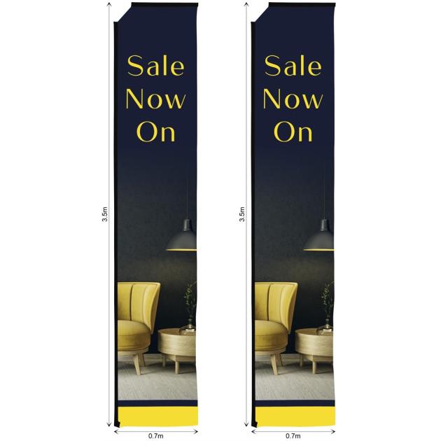 Legend 4m Sublimated Telescopic Flying Banner Skin