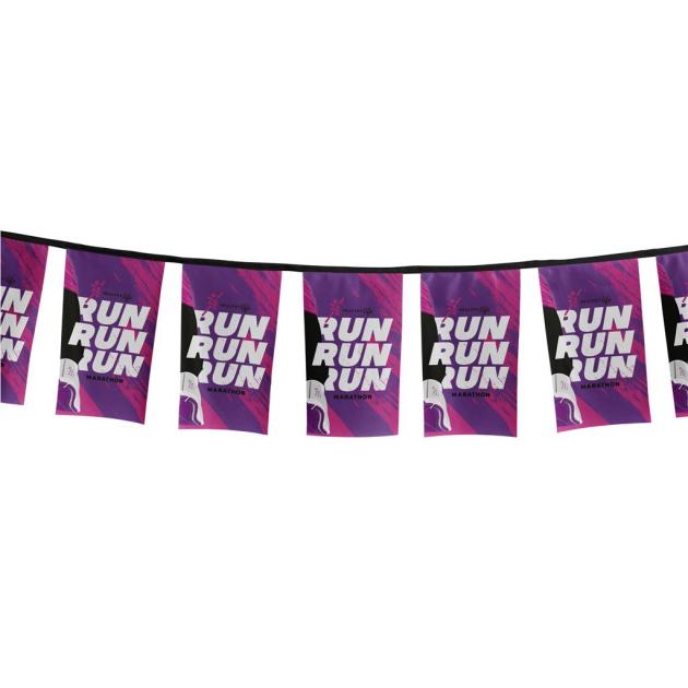 Sublimated Single-Sided Polyester Rectangle Bunting
