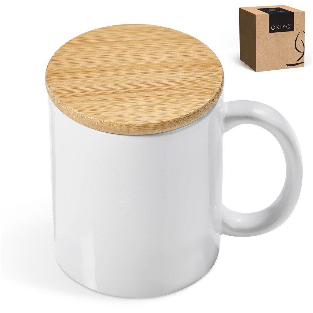 Okiyo Sozo Bamboo & Ceramic Sublimation Coffee Mug - Image 2