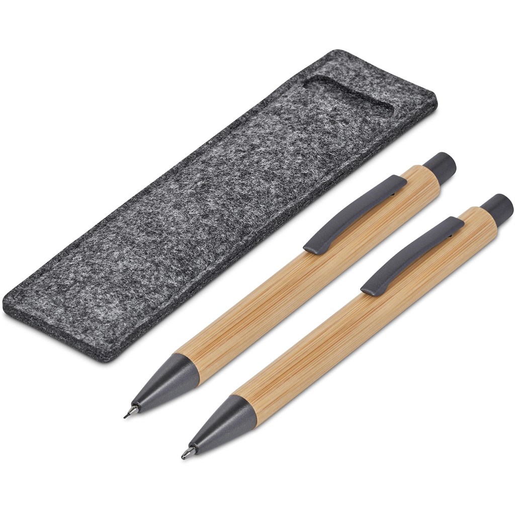 Okiyo Jona Bamboo Ball Pen & Pencil Set - Image 2