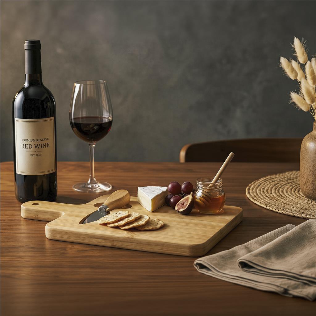 Okiyo Kanteika Bamboo Cheese Board Set - Image 2