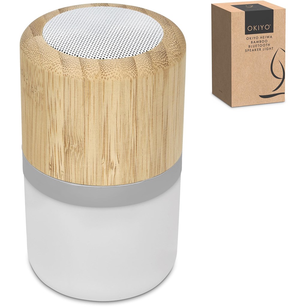 Okiyo Heiwa Bamboo Bluetooth Speaker & Night Light - Image 2