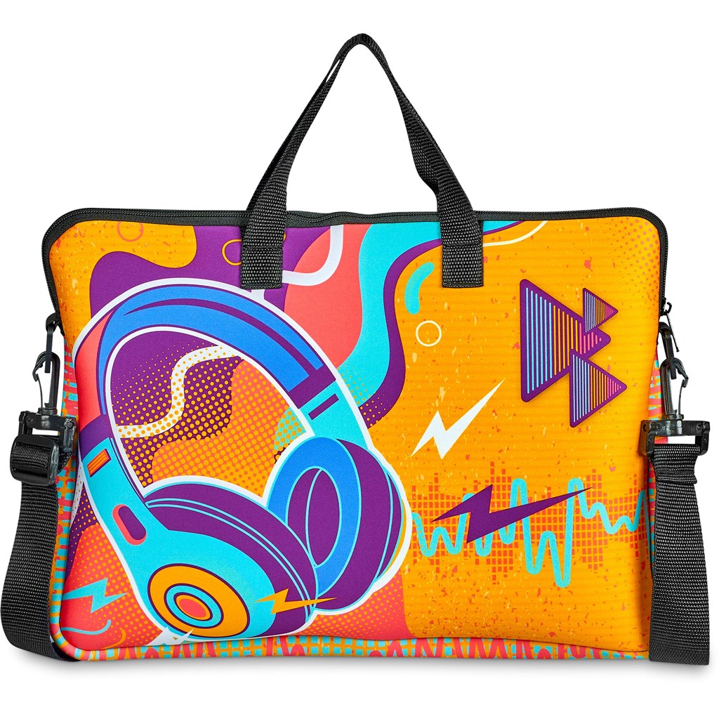Pre-Printed Sample Hoppla Nimbus Neoprene Laptop Sleeve with Handles & Shoulder Strap – 15 - Image 2
