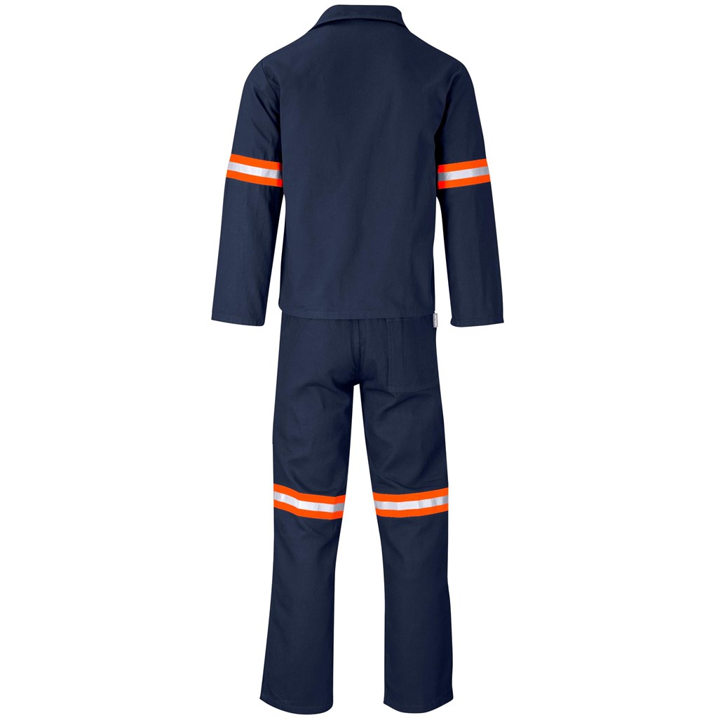 Technician 100% Cotton Conti Suit - Reflective Arms & Legs - Orange Tape - Image 2