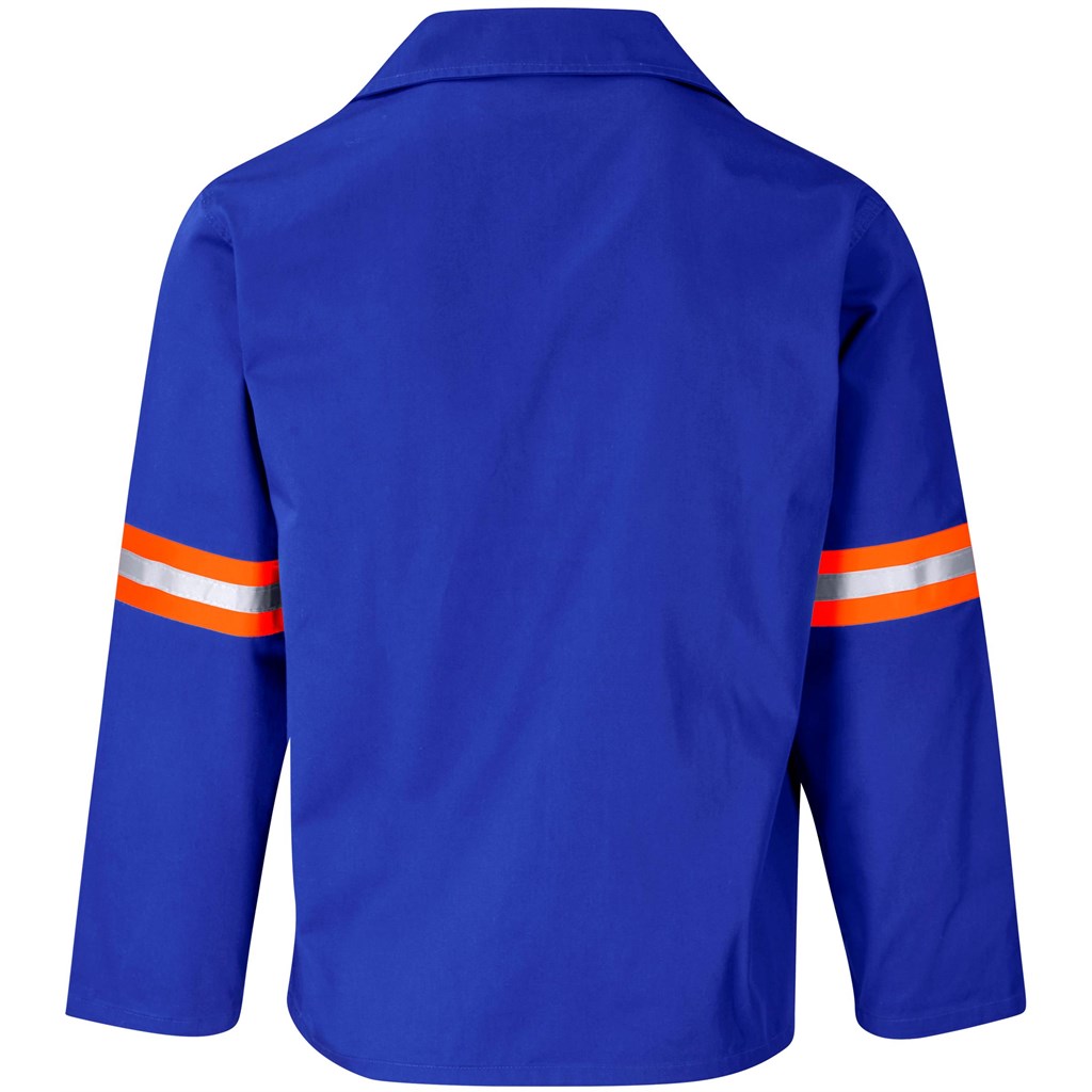 Site Premium Polycotton Jacket - Reflective Arms - Orange Tape - Image 2
