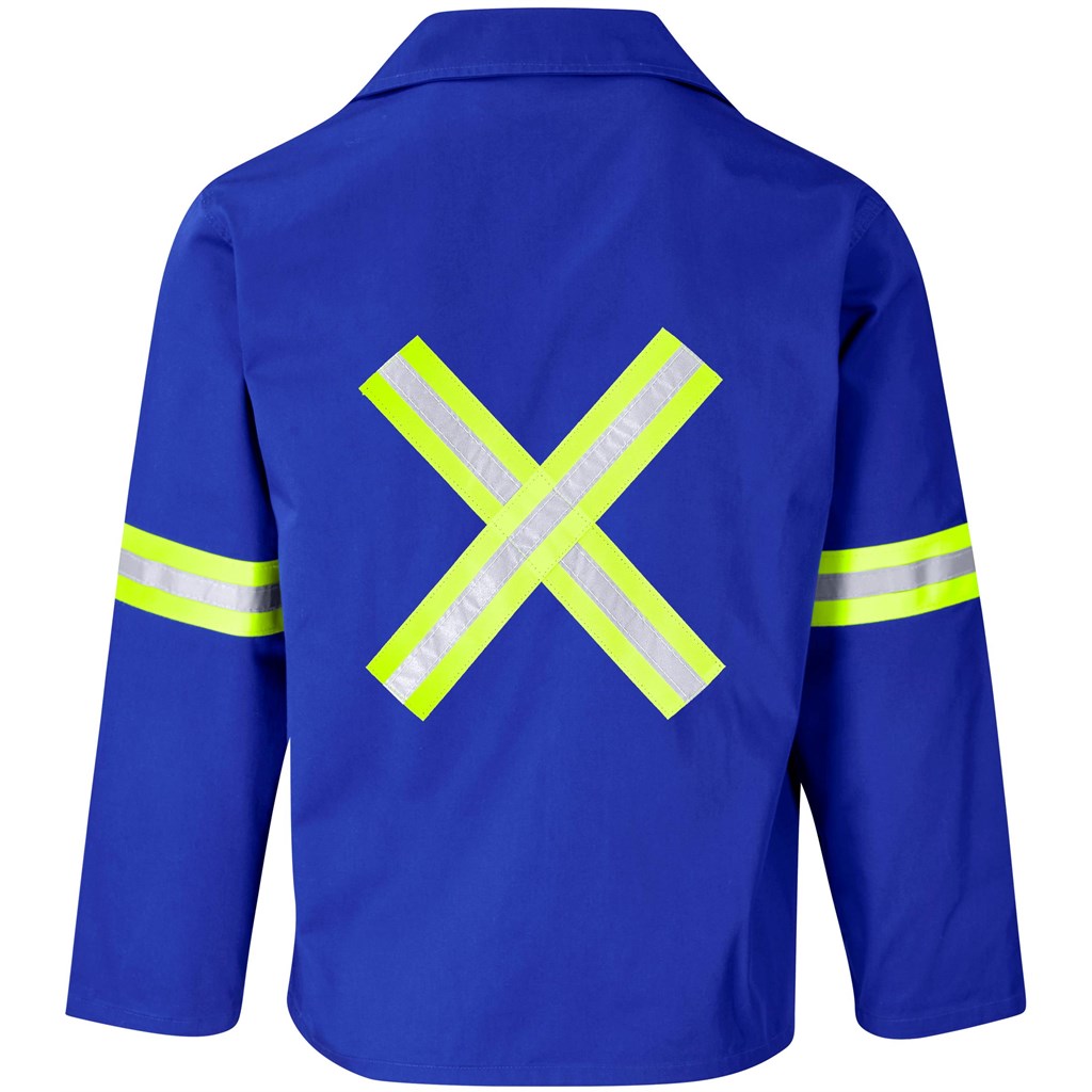 Site Premium Polycotton Jacket - Reflective Arms & Back - Yellow Tape - Image 2